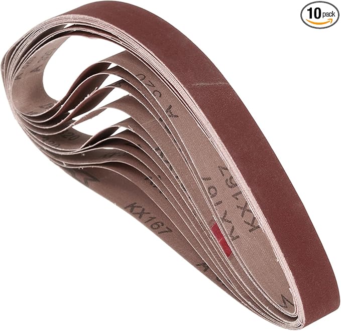 10 Pcs Sanding Belts 1 x 18 Inch 320 Grit Aluminum Oxide Abrasive Sandpaper for Belt Sander Metal Grinding Wood Working Weld Rust Removal