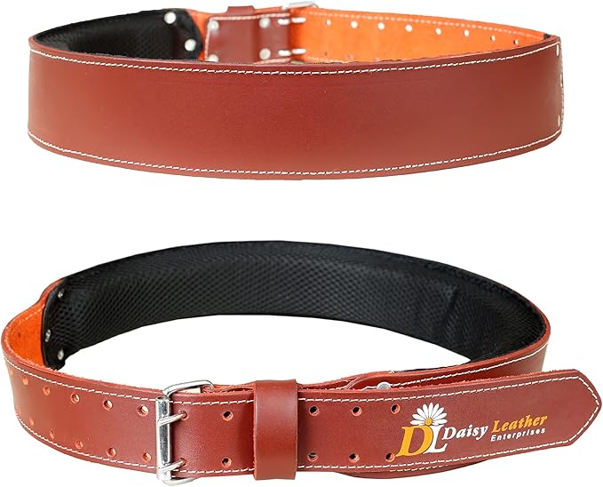 Daisy Leather Tool Belt, PRO-303 Premium Leather Oil Tanned 27 Pockets Heavy Duty Tool Pouch, Leather Tool Belt, Tools Organizer for Electrician, Carpenter, Construction and Framer Tools, X-Large