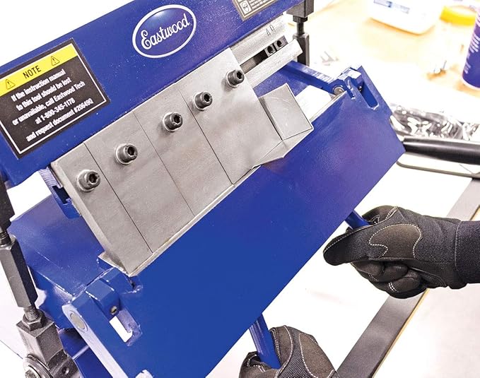 Eastwood 12 Inch Precision Box and Pan Sheet Metal Brake | Adjustment Box with 5 Adjustable Fingers | Folds & Bends up to 20 Gauge Steel 16 Gauge Aluminum or 24 Gauge Stainless Steel