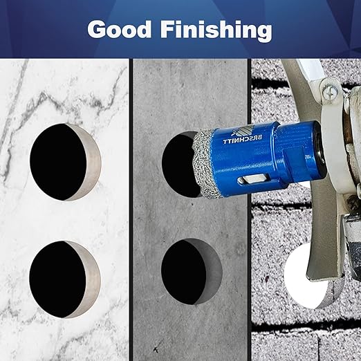 80mm Diamond Core Drill Bit for Porcelain Tile Ceramic Marble Granite Drilling,BRSCHNITT 2pcs Vacuum Brazed Diamond Hole Saw with 5/8-11 Thread (80mm 2pcs)