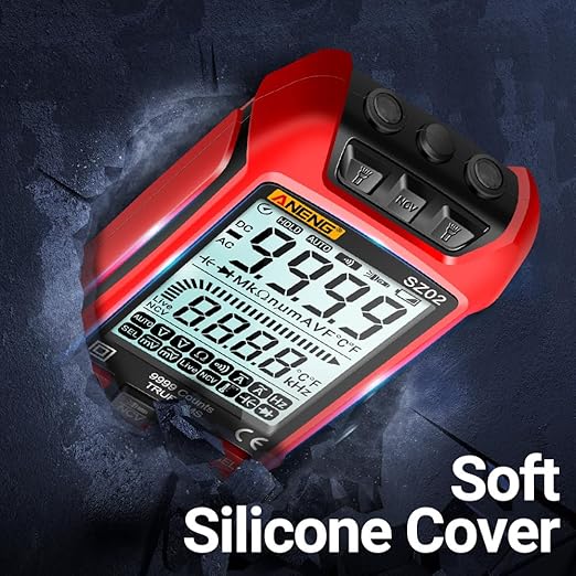 ANENG Multimeter,TRMS 9999 Counts Voltage Tester,Auto-ranging Ohm Amp Volt Meter Measures AC/DC Current,Voltage,Resistance,Continuity,Capacitance,diodes, NCV,Anti-Burning Electrical Tools