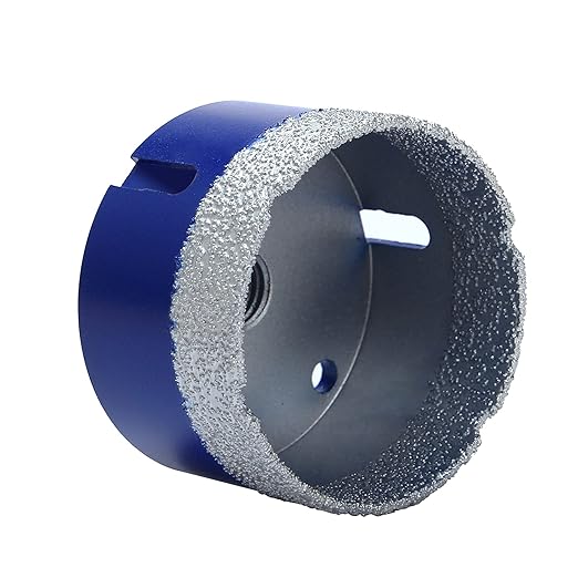 Drilax Pro Series 3 Inch Diamond Hole Saw | for Angle Grinders (5/8"-11 Thread) & Regular Drills (Adapter Incl.) | 1-3/8" Depth | Fast Dry Drilling for Large Pipes, Ducts, Recessed Lights | Long Life