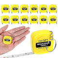 Grevosea 12 Pieces Mini Tape Measure Keychains, 2 Inch Functional Small Tape Measures Keychains with Stable Slide Lock Pocket Portable Tape for Birthday Party Favors Gift Bag Fillers Prize 1 m/ 3 Ft