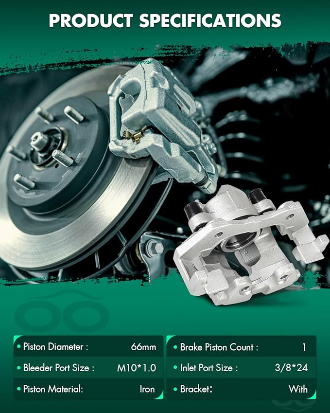 SCITOO Front Left Brake Caliper With Bracket 19B3116 Compatible For Ford Escape 2005-2008, For Mazda Tribute 2005 2006 2008, For Mercury Mariner 2007-2008