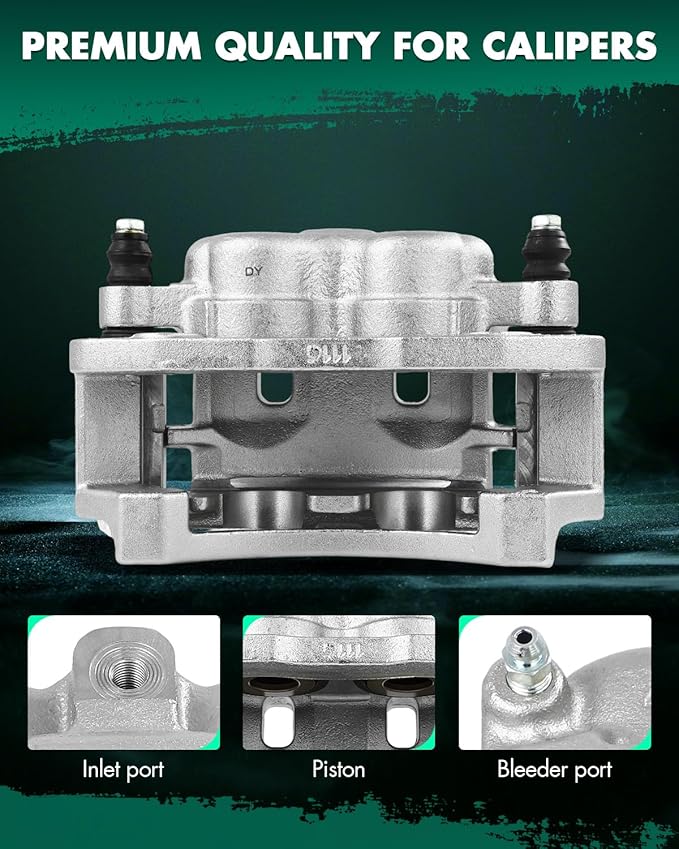 SCITOO 18B4749 Rear Left Disc Brake Caliper w/Bracket Fit For Ford For E-150 2007,For Ford For E-250 Econoline 2001-2002,For Ford For E-350 Super Duty 1999-2007, Double Pistons