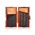 13Pcs Cobalt Drill Bit Set (1/16"-1/4"), M35 High Speed Steel, Twist Jobber Length for Hardened Metal, Stainless Steel, Cast Iron, Wood, and Plastics, with Index Storage Box