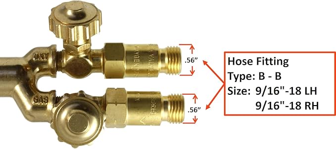 SÜA - Medium Duty Oxy-Fuel Torch with Check Valves and Cutting Tip (Acetylene) - Replacement for Victor