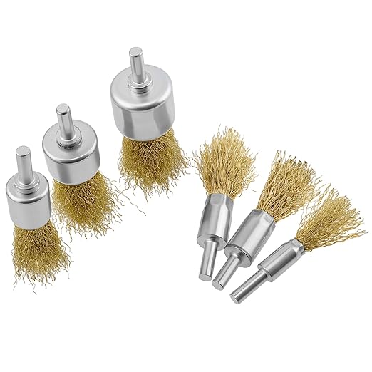JEUIHAU 36 Pack Wire Brush Wheel for Drill ,Brass Wire Wheel with 1/4" Hex Shank,Wire Cup Brush for Professional Rust and Paint Removal
