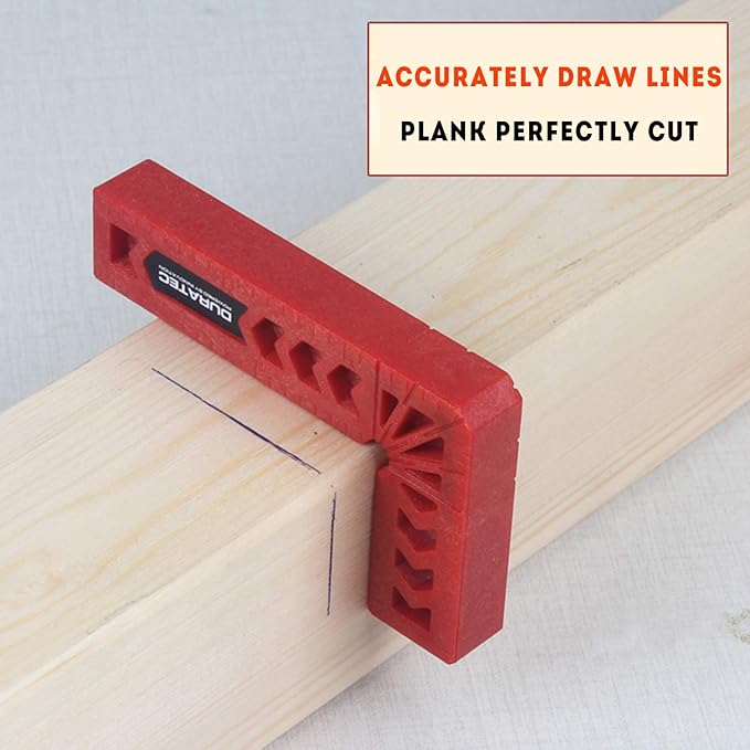 Positioning Squares, Woodworking Tool, 90 Degree Corner Clamp, Carpentry Squares, Carpenter Tool for Picture Frames, Boxes, Cabinets or Drawers, L-type right angle ruler, Set of 8（3" 4"）