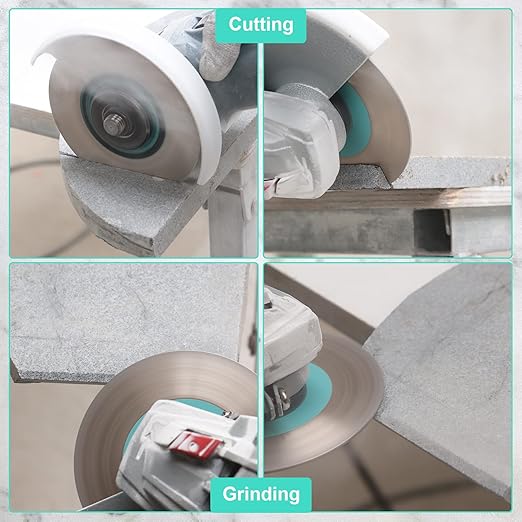 Tile Blade 5"/125mm - 5pcs Diamond Saw Blade Hexagon Design for Cutting and Grinding Granite Marble Ceramic Porcelain Tile,Arbor 7/8"-5/8"