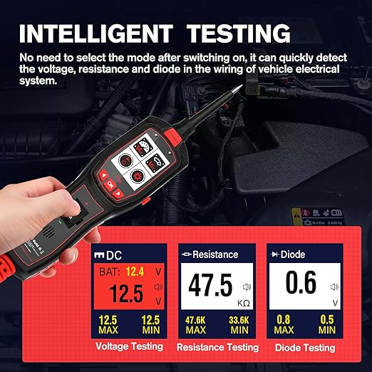 Electrical Tester for 6V-30V Cars, Short Circuit Breaker Finder Tool, Automotive Circuit Tester, Voltage Tester, P150
