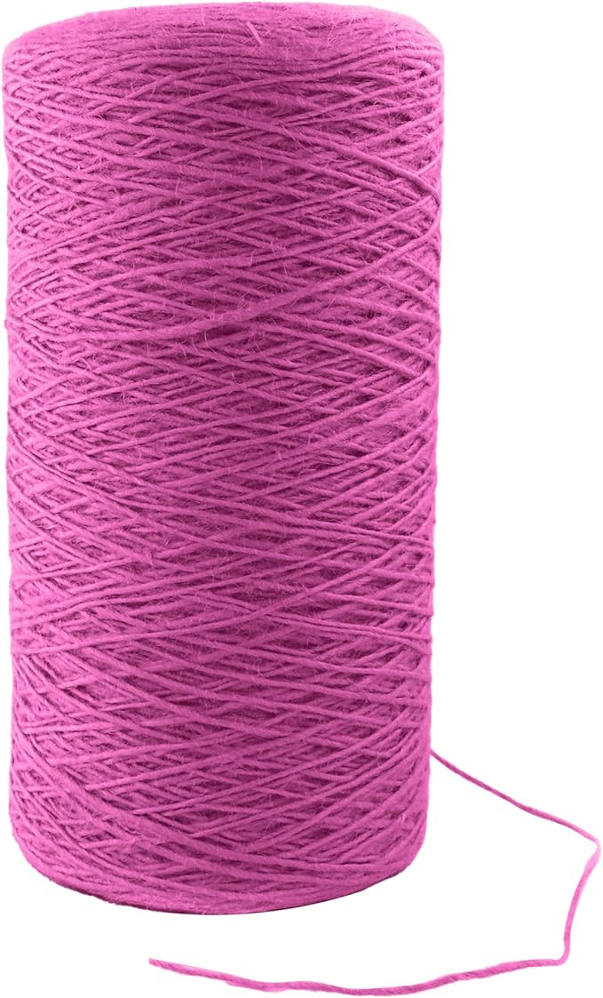 1mm x 1500 Feet Pink Jute Rope, Twine for Gardening Tomato Climbing Plant Tie Floristry Crafts Gift Wrapping Packing Decor