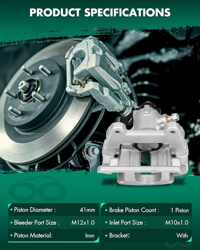 SCITOO 19B3415 Rear Right Disc Brake Caliper Assembly w/Bracket For Audi For A4 2005-2009,For Audi For A4 Quattro 2005-2009