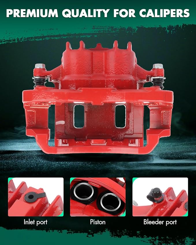SCITOO Rear Left+Right Brake Calipers With Bracket 18-B4752 18-B4753 Compatible For Ford For Excursion 2000-2005 For Ford For F-250 Super Duty 2000-2004 For Ford For F-350 Super Duty 2000-2004