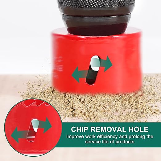 HYCHIKA 2 Inch/51mm Hole Saw,Bi-Metal Cutter Hole Max Cutting Depth 32mm with 1 Arbor Drill Bit for Wood Cutting Cornhole Plastic Drywall Boards Fiberboard