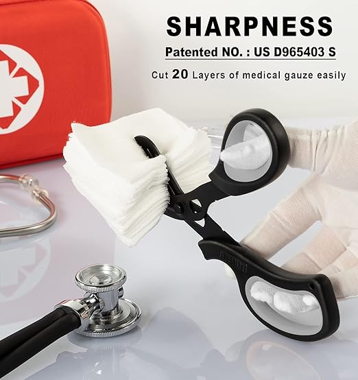 MEUUT 2 Pack Medical Scissors Trauma Shears -8 inch Patented Bandage Scissor Heavy Duty Surgical Grade EMT Scissors for EMT Workers Doctors Nurses
