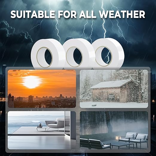 SWRT 12 Pack White Electrical Tape Waterproof, 0.7 in x 66 FT High Temp Electric Tape Under 600V for All Weather - UV Protection - Flame Retardant