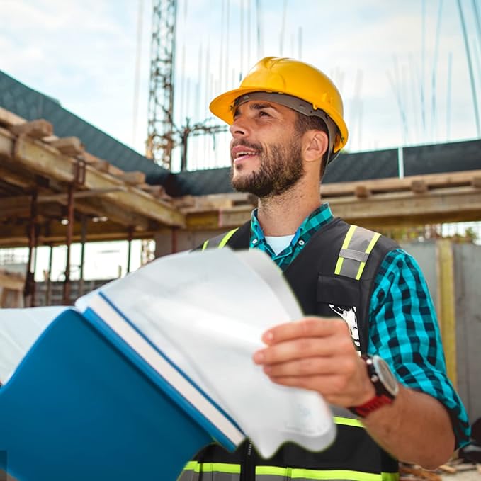 High visibility Class 2 Safety Vest，Hi Vis Vest with 2 inch wide Reflective Strips，Construction vest for men