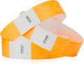 1,200 WristCo Neon Orange Tyvek Wristbands for Events - Tamper-Proof Design & Fluorescent Color Prevent Reuse Premium-Grade Bracelets for Hospital & Medical ID, Party & VIP Identification