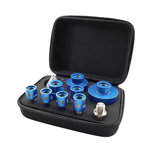 Diamond Core Drill Bit Set - BRSCHNITT 10pcs Tile Hole Saw Kit Diamond for Porcelain Tile Ceramic Marble Granite Drilling,Finger Chamfer Bit