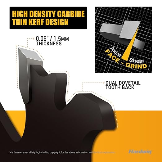 6 1/2 Inch Framing Circular Saw Blade-3Pack, 24T ATB Carbide Teeth, Lightweight for Cordless Saws. Super Thin Kerf for Cutting Wood, Plywood, MDF, OSB, Hardwood, Softwood & More.