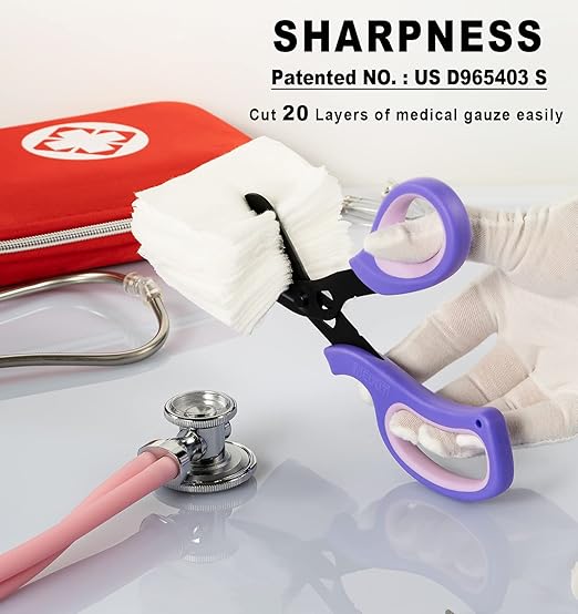 MEUUT 2 Pack Medical Scissors Trauma Shears -8 inch Patented Bandage Scissor Heavy Duty Surgical Grade EMT Scissors for EMT Workers Doctors Nurses