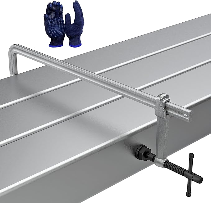 Heavy Duty 24" Inch F-Clamp w/Replaceable Pad, 5-1/2-Inch(140mm) Deep Throat, Drop Forged Steel F Style Bar Clamps for Welding, Bar Size 1-1/5" * 3/5", 2900LB Clamping Force