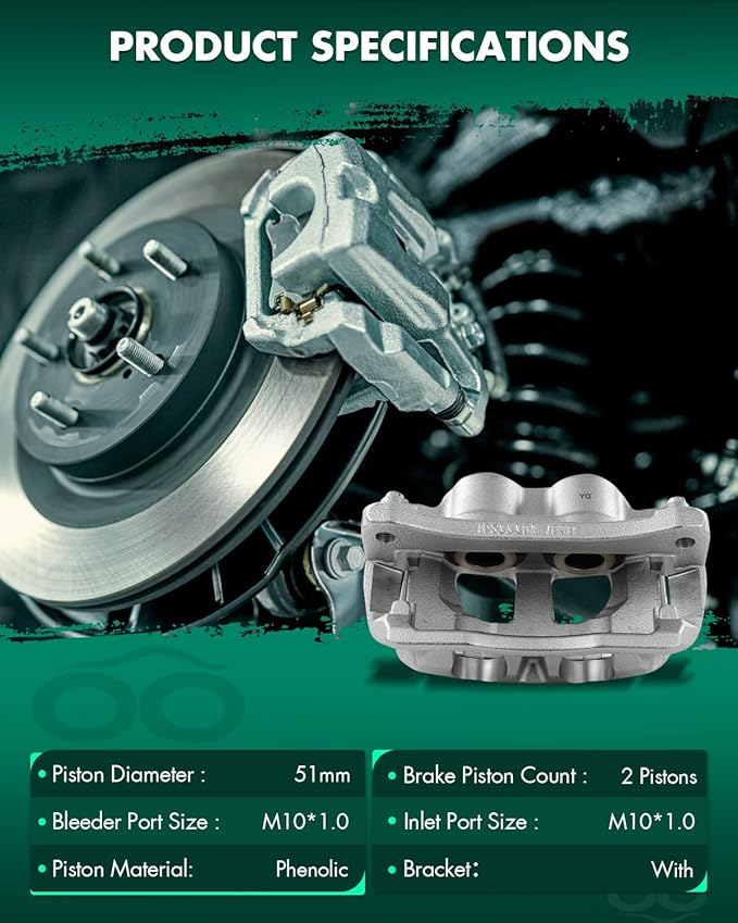 SCITOO 18B5210 Rear Right Disc Brake Caliper Assembly w/Bracket For Dodge For Ram 3500 2009-2010,For Ram For 3500 2011-2018,For Ram For 4000 2012-2016