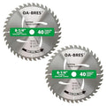 8-1/4-Inch 40-Tooth Circular Saw Blade with 5/8-Inch Arbor, TCT ATB Ripping/Cross Cutting Blade for Wood Cutting (2-Pack)