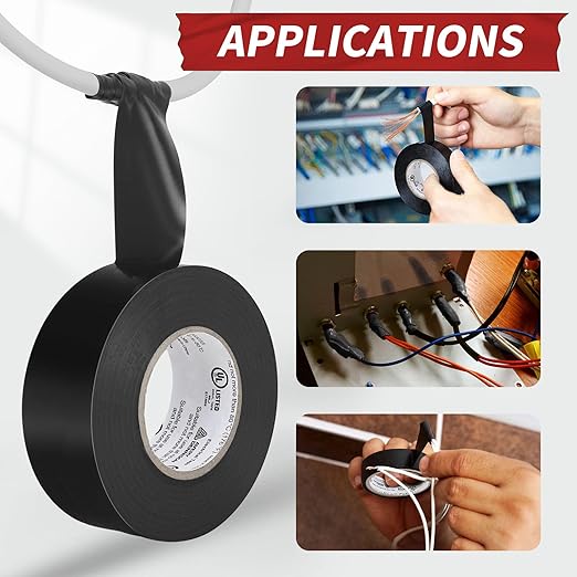 Avery Dennison Electrical Tape, Professional Grade PVC Electric Tape, UL/CSA Listed Insulating Vinyl Tape for Electrical, Repairs, Automotive and Equipment, Pro-98, 2 in x 66 ft, Black, 1 Roll