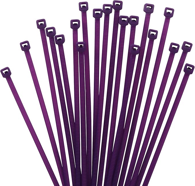 XINGO 1000 PCS 4 inch Cable Zip Ties, 18lb Strength, Small Tie Wraps Self-Locking Nylon Zip Ties for Indoor and Outdoor Use (Purple)