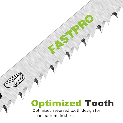 FASTPRO 50-Piece Jigsaw Blades Set with Case, Assorted T-Shank Jig Saw Blades for Wood, Metal and Plastic Cutting
