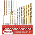 Drill Bit Set, 19Pcs Twist Drill Bit (13Pcs Hex Shank Drill Bit Set+6Pcs Cobalt Drill Bit) for Sheet Metal, Wood, Plastic, Quick Change Design (1/16" - 1/4")