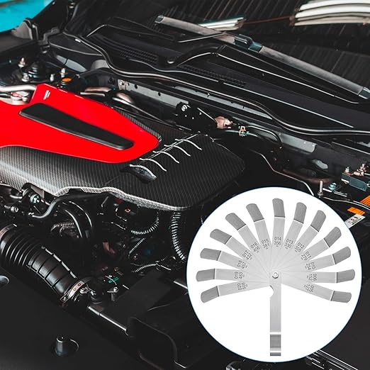 Weewooday 3 Pcs Straight and Angled Stainless Steel Feeler Gauge, Dual Inch and Metric Feeler Gauges, 32-Pieces/ 26-Pieces/ 16-Pieces Valve Feeler Gauge for Measuring Width Thickness