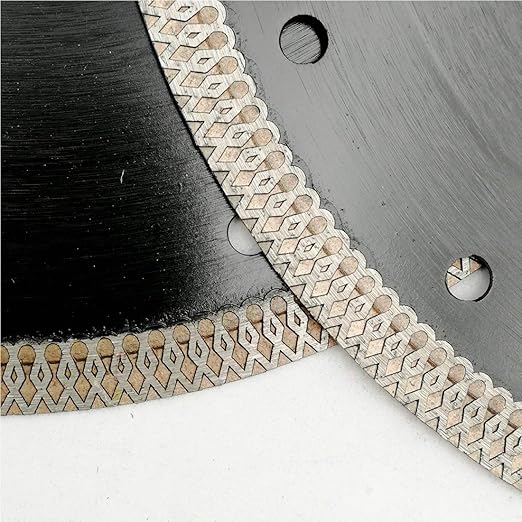 DT-DIATOOL Diamond Tile Blade 9 Inch Diamond Turbo X Mesh Rim Segement Circular Saw Blade for Procelain Ceramic Stoneware Marble Granite Fits 5/8"-7/8" Arbor