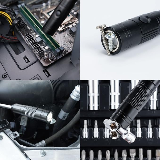 Rechargeable Magnetic Pickup Tool, Telescoping Magnetic Flashlights with Extendable Magnet Stick, Fathers Day Dad Gifts from Daughter Wife Son, Cool Gadgets Gifts for Him, Men, Dad, Husband, Boyfriend