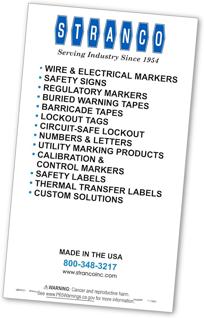 Premium Wire Marker Book for Cable Management, Vinyl-Coated, High-Tack Adhesive, Electric Panel Wire Label Stickers - 10 Pages, 1 Book, Numbered 1-45 (Pack of 5)