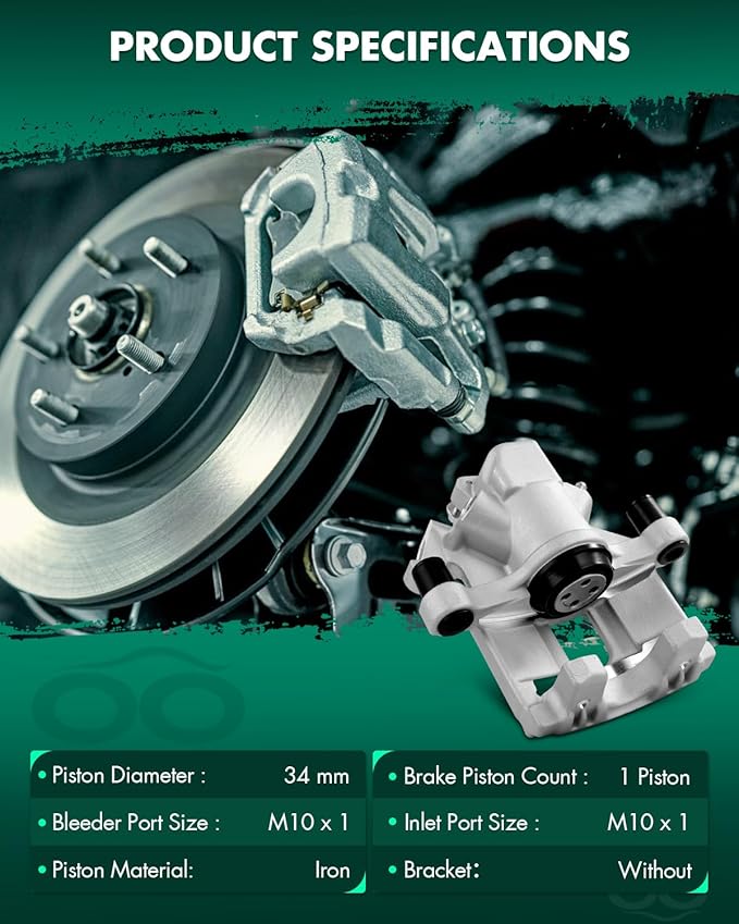 SCITOO 19-3127 Rear Left Disc Brake Caliper Assembly Without Bracket For Mini For Cooper 2003-2006 2008