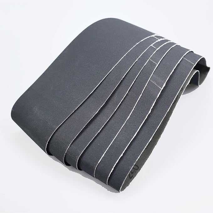 4 x 36 Inch Sanding Belts 240 Grit, Silicon Carbide Knife Sharpening Sanding Belts for Metal Woodworking Wet Dry Polishing,6-Pack