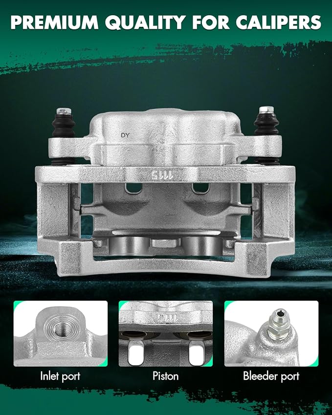 SCITOO 18B4748 Rear Right Disc Brake Caliper w/Bracket Fit For Ford For E-150 2007,For Ford For E-350 Econoline Club Wagon 1999-2002,For Ford For E-350 Super Duty 1999-2007, Double Pistons