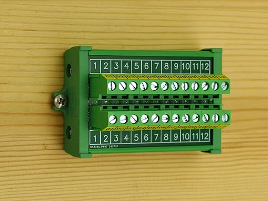 Screw Mount 24A/400V 12 Position Screw Terminal Block Distribution Module