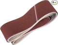 HARFINGTON 6 x 89 Inch Sanding Belts, 4 Pcs 100 Grits Aluminum Oxide Abrasive Belt Sander File Belt for Woodworking, Metal Polishing, Knife Sharpener