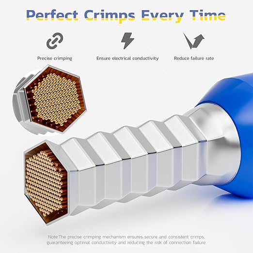 haisstronica Ferrule Crimping Tool Kit Wire Ferrules Crimper with 1200PCS Ferrule AWG 23-10 Wire End Ferrule Terminals
