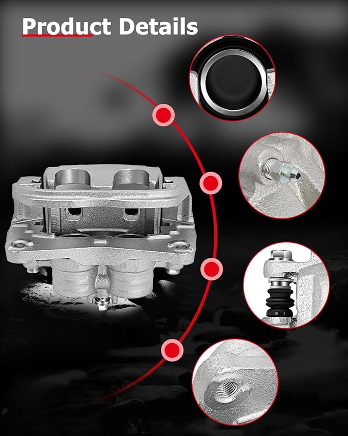 cciyu Front Left Brake Caliper Assembly w/Bracket 19B2683B For Saab For 9-2X,For Subaru For Baja/For Crosstrek/For Forester/For Impreza/For Legacy/For Outback/For WRX/For XV Crosstrek