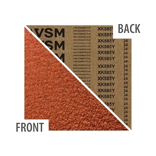 VSM 10-Pack - 1-1/2" X 30" 120 Grit (Medium) - Ceramic Plus Abrasive Belts with Top Size, Tear-Resistant Flexible Cloth Backing, Durable Hand-Held Machine Compatible Sanding Belts