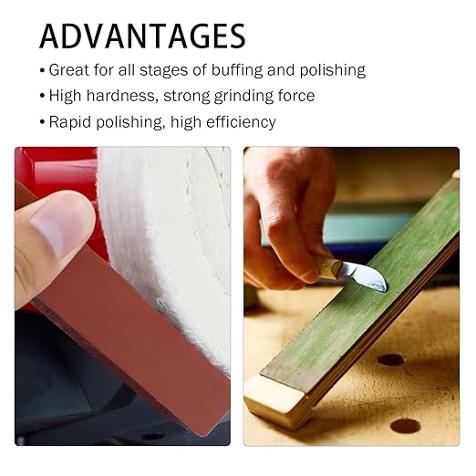 Buffing Polishing Cutting Compounds 20 Oz.Kit-Green Fine/White Medium/Red Coarse,for Stainless Steel Aluminum Jewelry - 3 Pcs