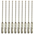 10-Pack SDS Plus 5/32" x 6" Rotary Hammer Drill Bits, Carbide Tipped for Brick, Stone and Concrete