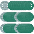 5 Inch 8 Hole Sanding Discs, 50 Pcs Wer Dry Sandpaper 1000 Grit Hook and Loop Green Polyester Film Backed Sanding Disc for Random Orbital Sander Wood Car Metal Plastic (1000 Grit, 50 Pack)