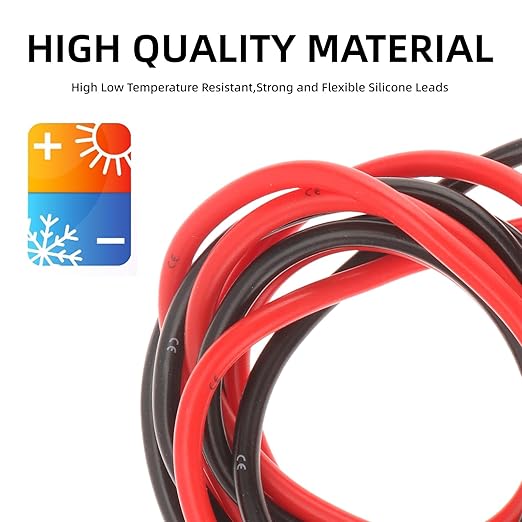 4PCS Meter Test Lead Extension Male to Female Connector, 4mm Banana Plug to Jack Heavy Duty Silicone Wires, 14AWG Multimeter Leads Probes Adapter