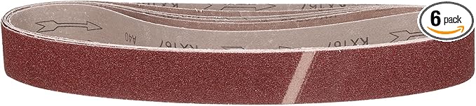 2 x 42 Inch Sanding Belt, 6 Pcs 40 Grit Knife Sharpener Belts Work Sharpening for Belt Sander Knife Carving Tool Metal Working